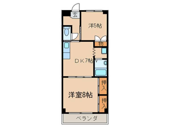 岡田マンションの物件間取画像